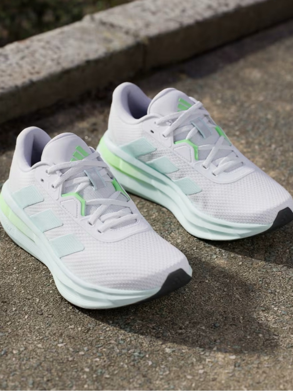 Adidas Size 8 Women’s Galaxy 7 Cloud White Halo Mint Lime Burst W New In Box